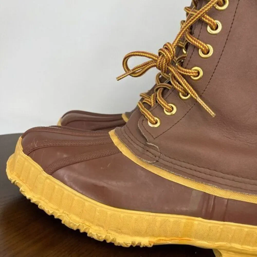 Weather-Rite Steel Shank Men's Boot 8 Brown Yellow Casual Lace-Up Ankle No Lined